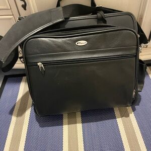 Black Leather Laptop Bag